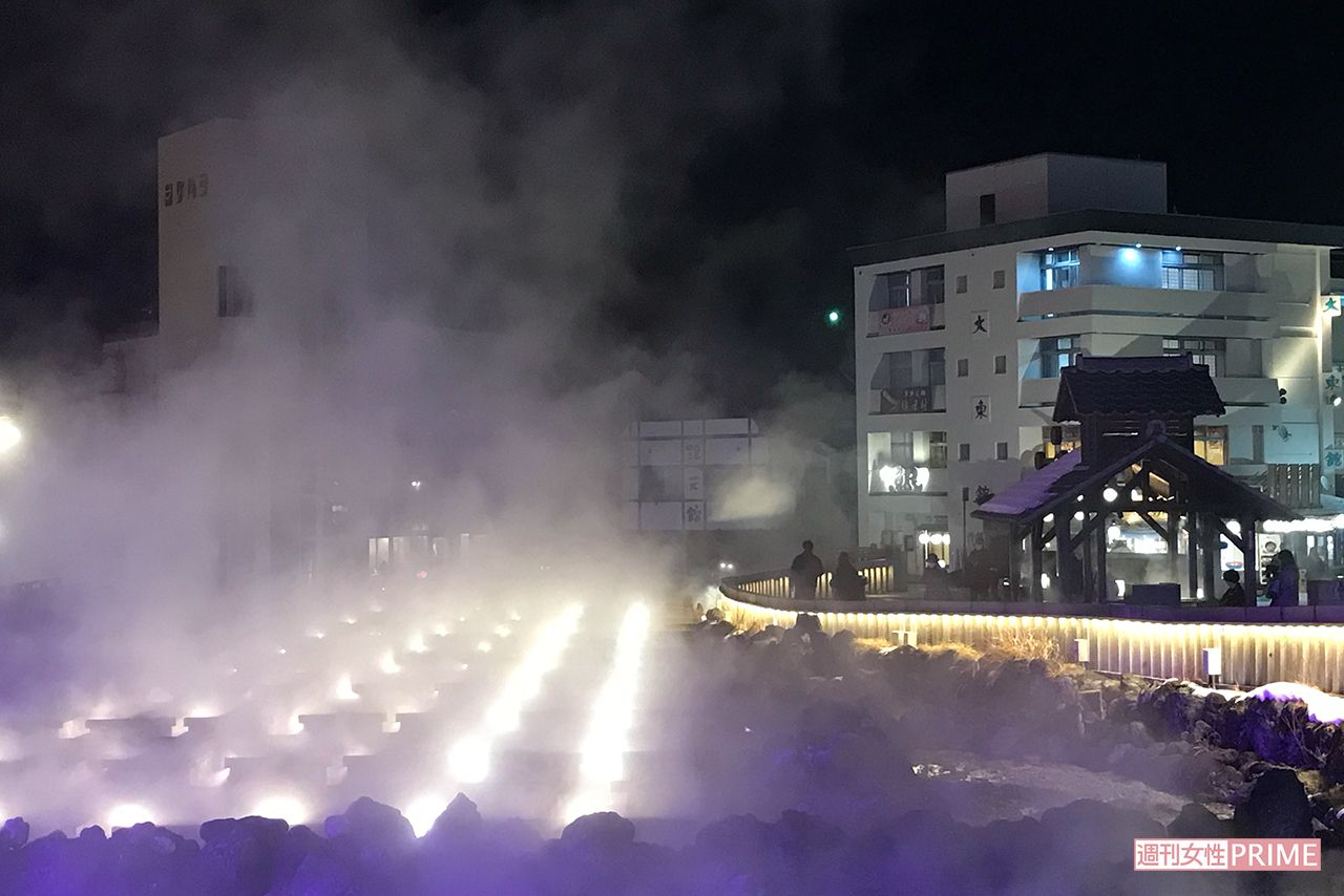 草津温泉の湯畑周辺