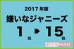 好きなジャニーズ・嫌いなジャニーズ2017年