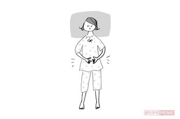 手のひら温湿布で眠りにつきやすく　イラスト／やのひろこ　