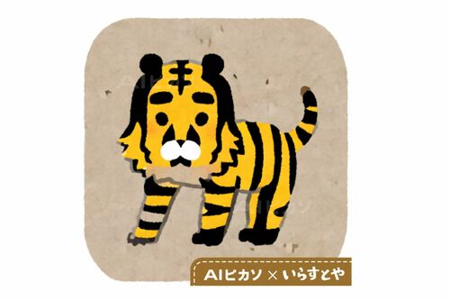 「寅さん」で作成。寅には違いないが、車寅次郎ではなかった