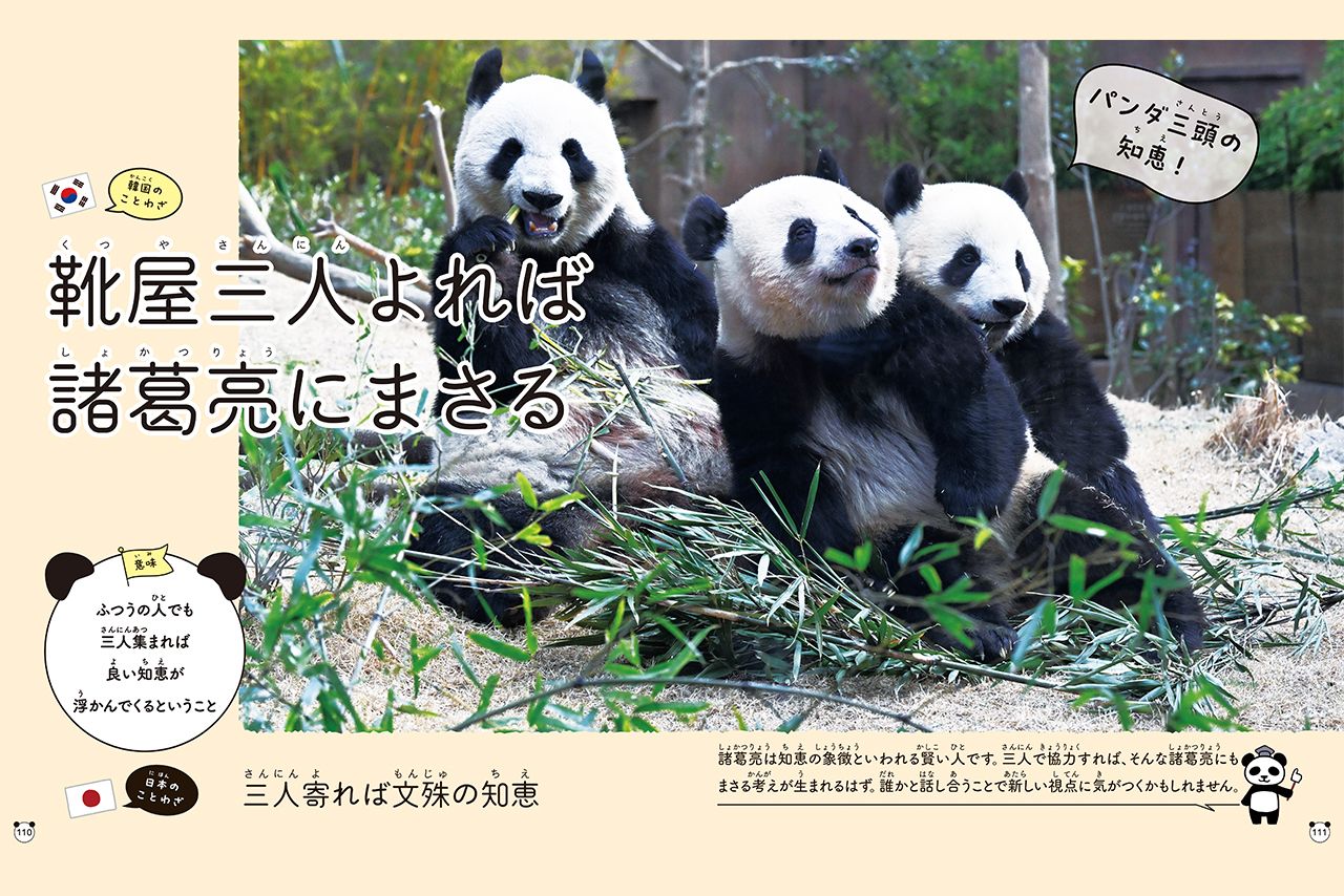 『グローバルな視点を身につけよう　パンダといっしょに学ぶ世界のことわざ』より　撮影／高氏貴博