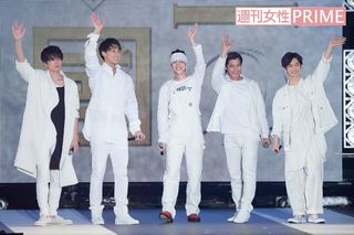 映画『帝一の國』メンバー。左から間宮祥太朗（23）、竹内涼真（24）、菅田将暉（24）、野村周平（23）千葉雄大（28）　撮影／本誌写真班