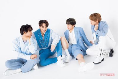 （左から）與那城奨、鶴房汐恩、木全翔也、白岩瑠姫　撮影／矢島泰輔