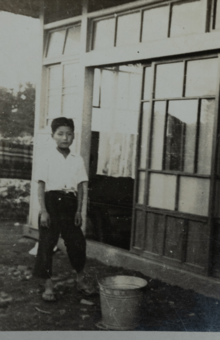 部活より母の手伝いを優先。水くみなど力仕事を手伝った英政さん