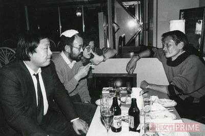 '86年、映画『ラブホテル』で主演男優賞を獲ったヨコハマ映画祭のとき、相米監督（左中央）たちと