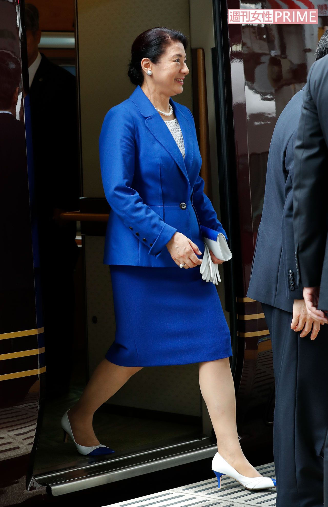 '19年9月。令和初のお召し列車。勝田駅に降りられる雅子さま