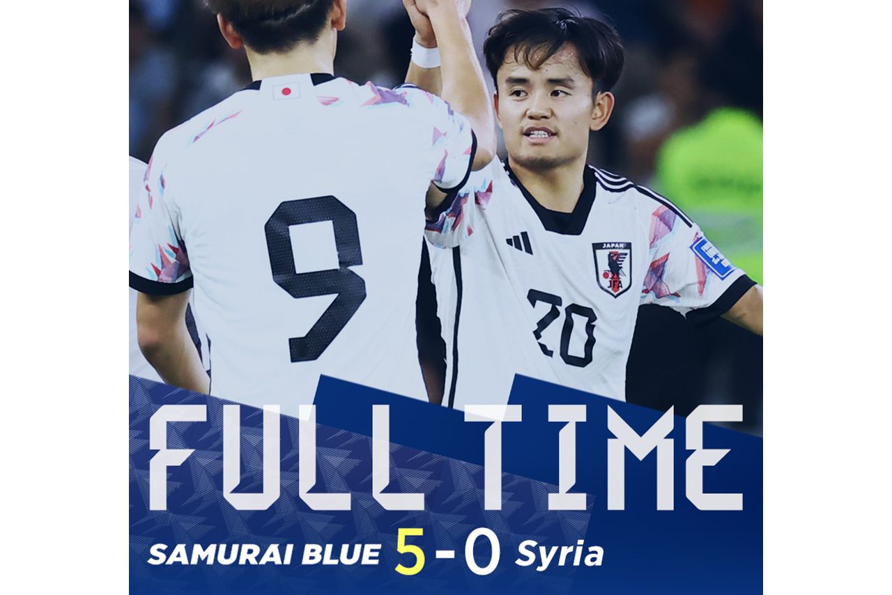 サッカー日本代表　X公式アカウントより