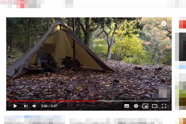S社長がYouTubeにアップしたキャンプ動画