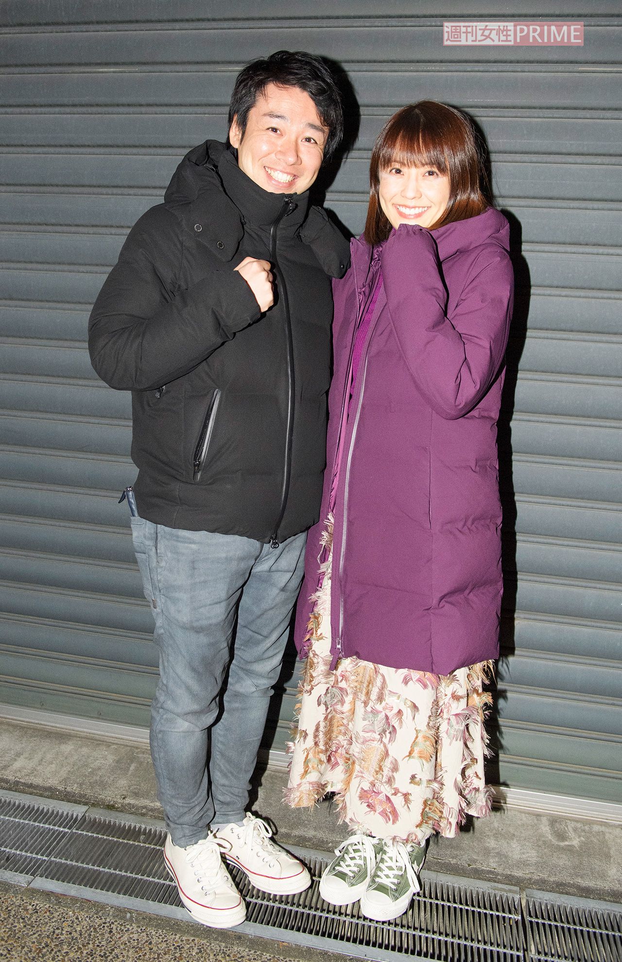 2018年12月、小林麻耶は夫と笑顔で直撃に対応