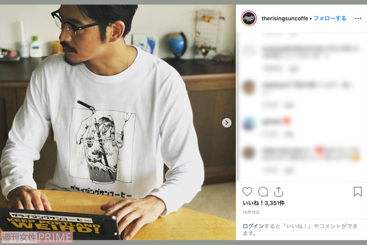 坂口憲二が営む「THE RISING SUN COFFEE & BEANS」のInstagramより