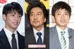 ドラマ『陸王』に出演中の、左から竹内涼真、役所広司、和田正人