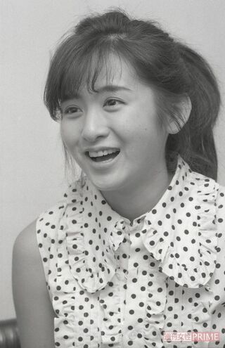 『卒業』で歌手デビューした斉藤由貴。'85年当時のインタビューカット