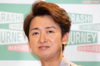 大野智。7月1日『ARASHI EXHIBITION JOURNEY 嵐を旅する展覧会』囲み取材で