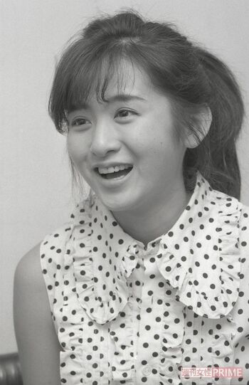 『卒業』で歌手デビューした斉藤由貴。'85年当時のインタビューカット