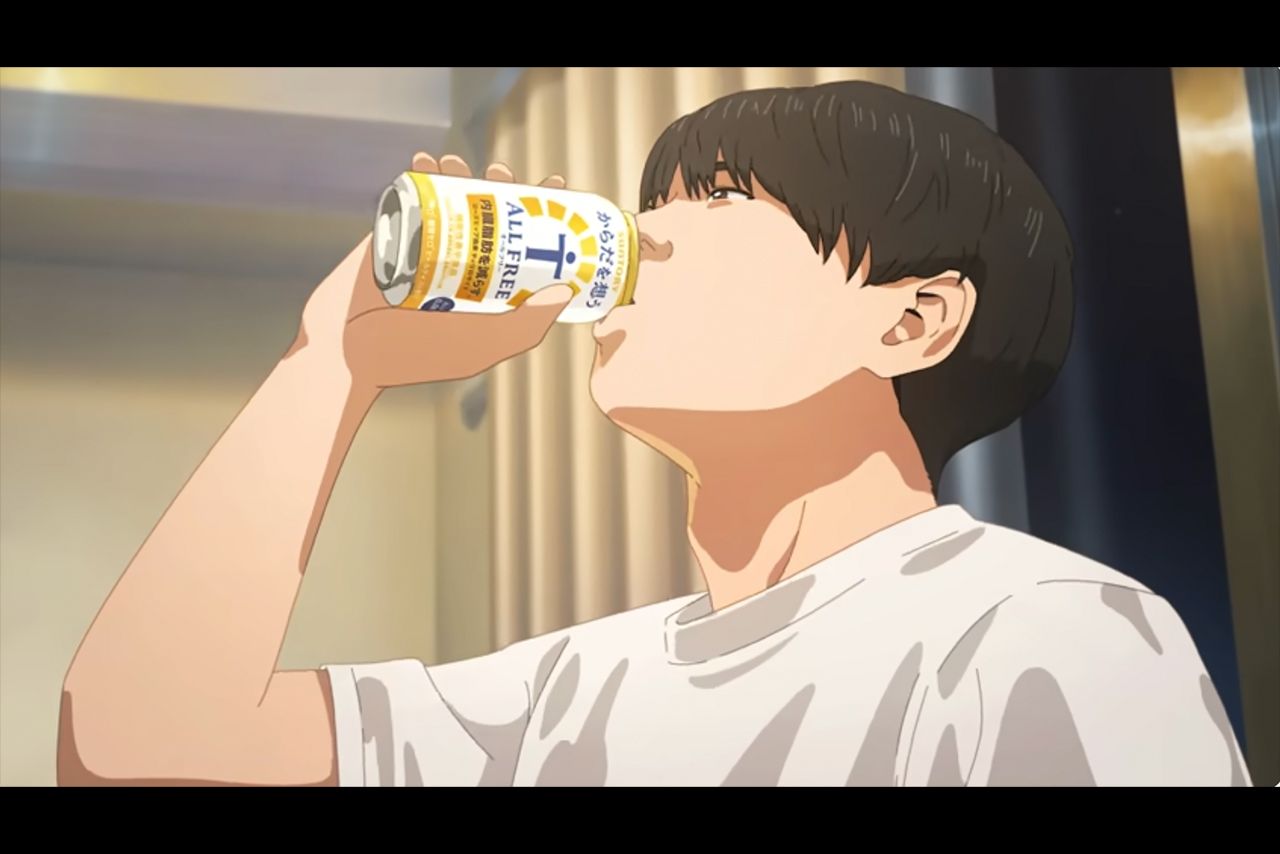 机や缶など26種類の擬音を演じた山寺宏一(サントリー公式YouTubeより)