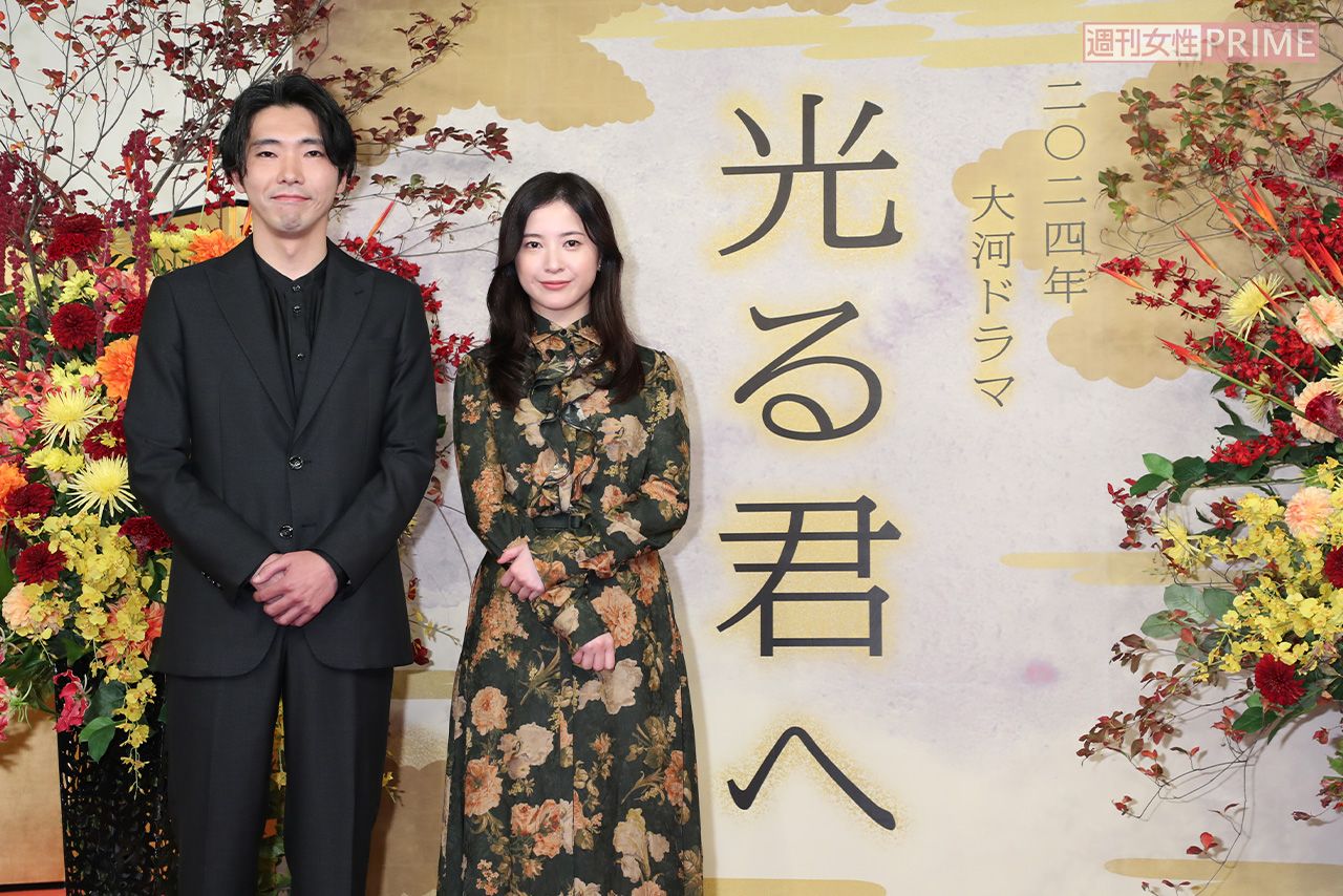 NHK大河ドラマ『光る君へ』に紫式部役で主演する吉高由里子と、藤原道長役を務める柄本佑