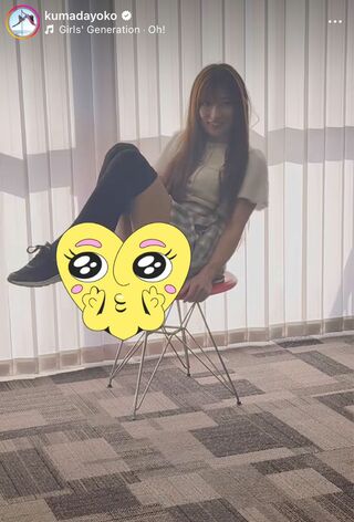 あられもない姿の熊田曜子（本人のインスタグラムより）