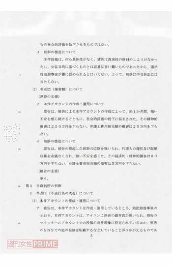 はあちゅうのなりすまし訴訟判決文５