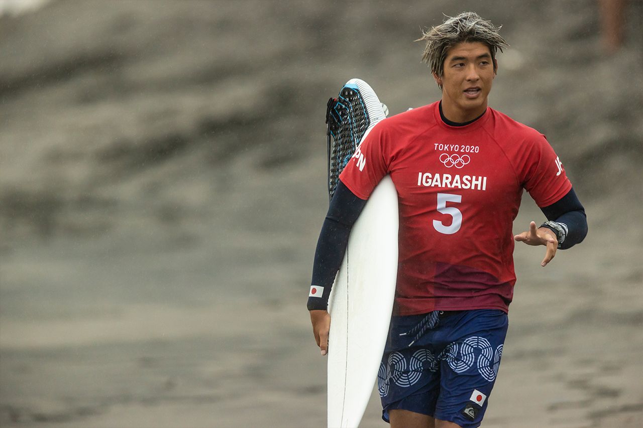 サーフィン男子銀メダルの五十嵐カノア選手