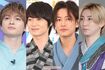 (左から)Kis-My-Ft2の玉森裕太、神木隆之介、佐藤健、SixTONESの京本大我
