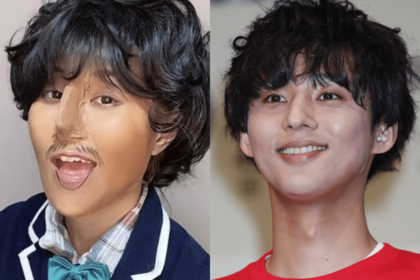 KisMyFt2・藤ヶ谷太輔の誇張モノマネタレント（左）と本物（右）