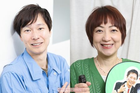 （左から）マシンガンズの滝沢秀一、滝沢の妻・友紀さん