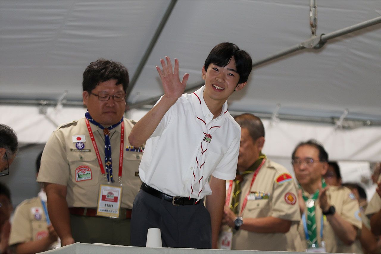 8月7日、国内最大規模のキャンプ大会「日本スカウトジャンボリー」に参加された悠仁さま