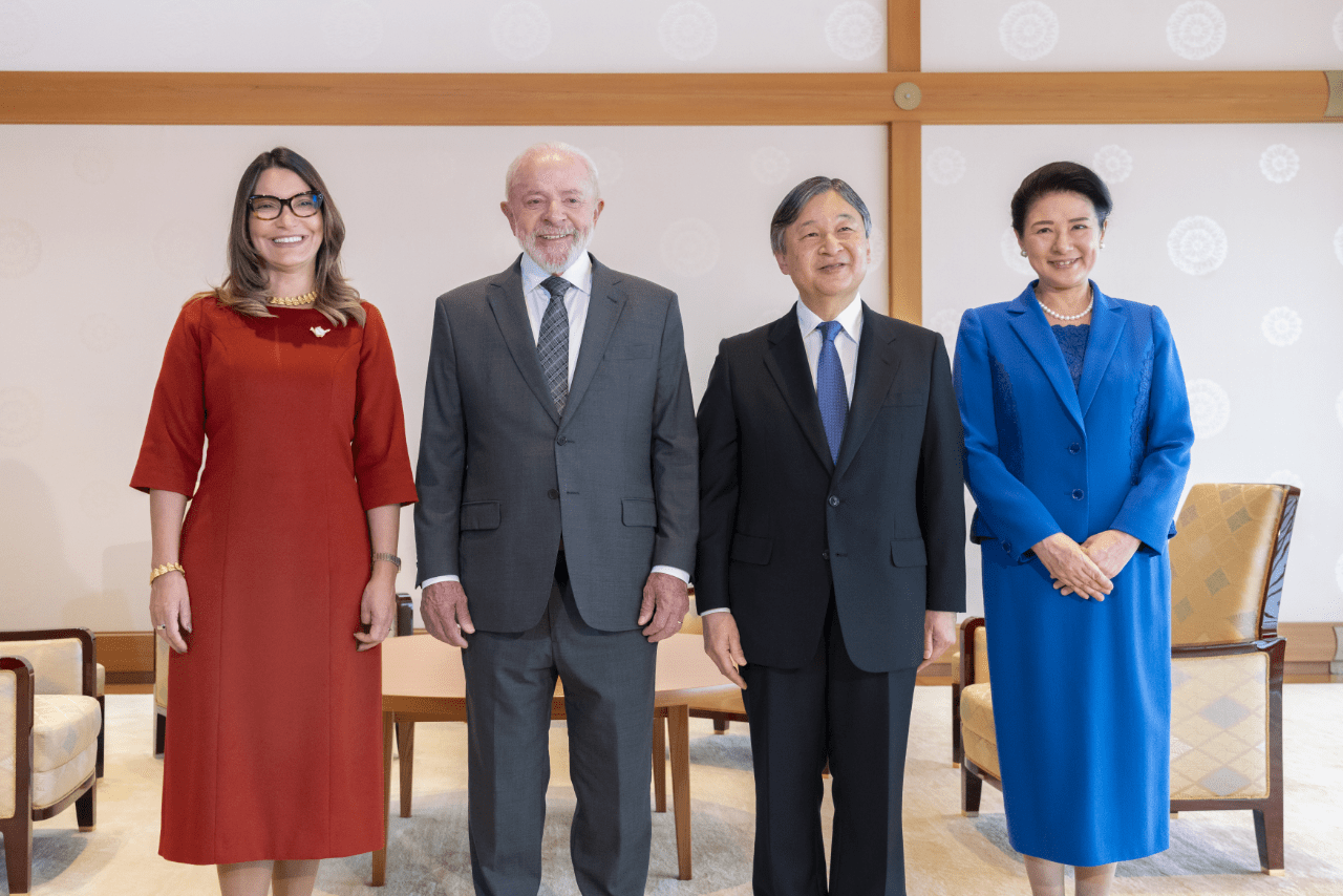 国賓として来日したブラジルのルラ大統領夫妻を歓迎する天皇、皇后両陛下（2025年3月25日）写真／宮内庁提供