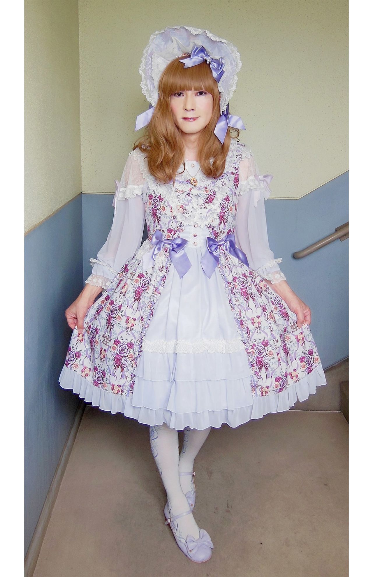 ロリータファッションに身を包むオンプさん（本人SNSより）