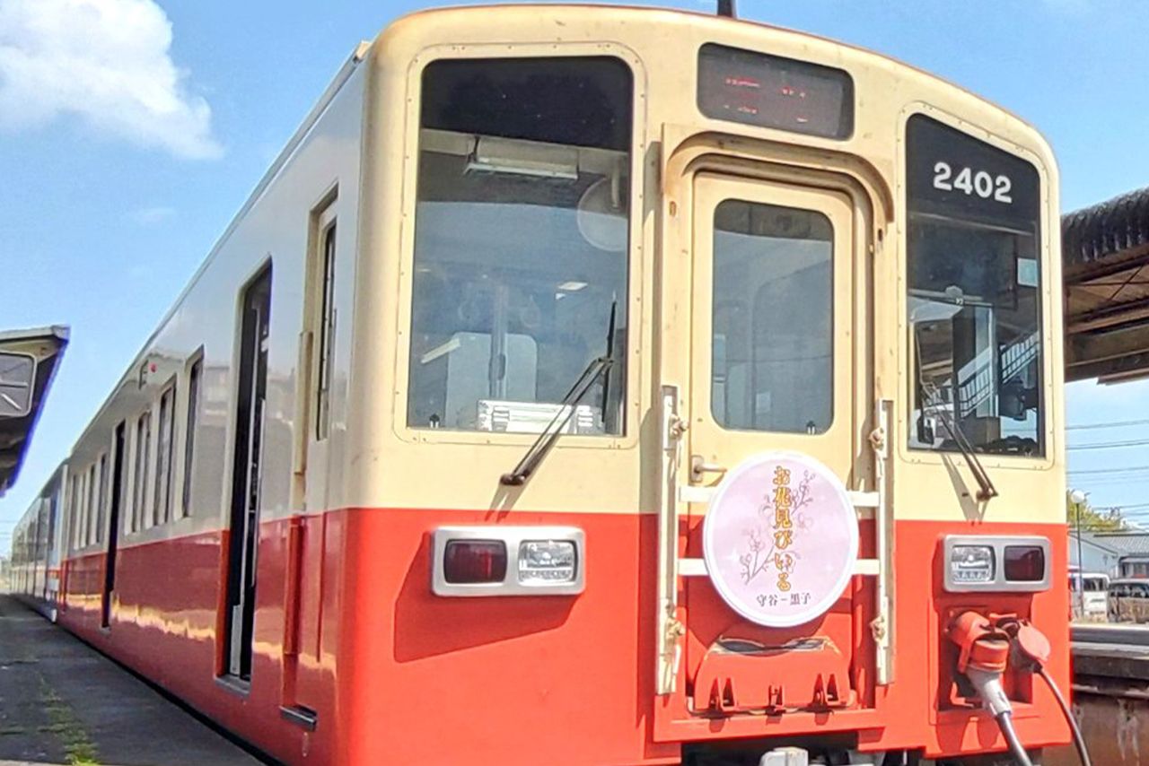 関鉄お花見ビール列車　写真提供／関東鉄道株式会社
