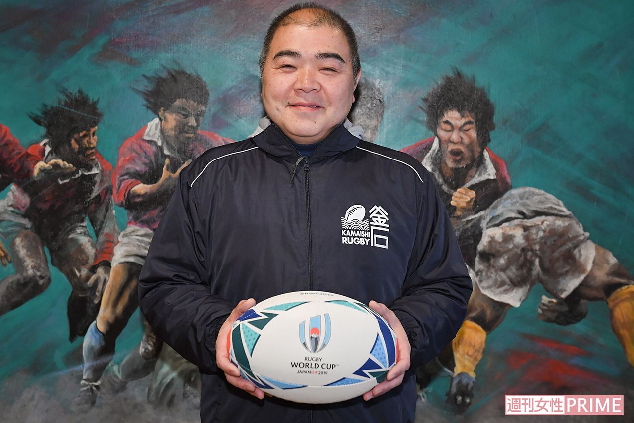  開催を待つ釜石市民らの協力を得て撮影