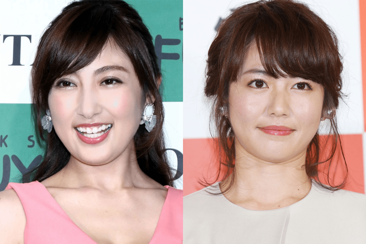 熊田曜子（左）と磯山さやか（右）