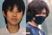 中学時代(左)と、今年2月に撮影された岡庭容疑者(右)