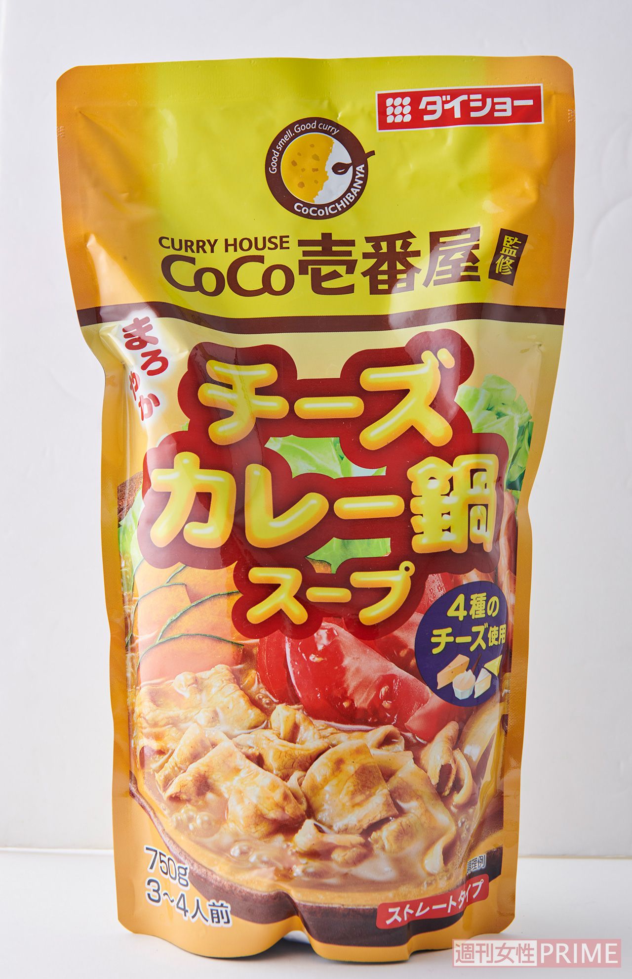 ダイショー『CoCo壱番屋監修チーズカレー鍋スープ』3〜4人前（750g）300円（撮影／山田智絵）