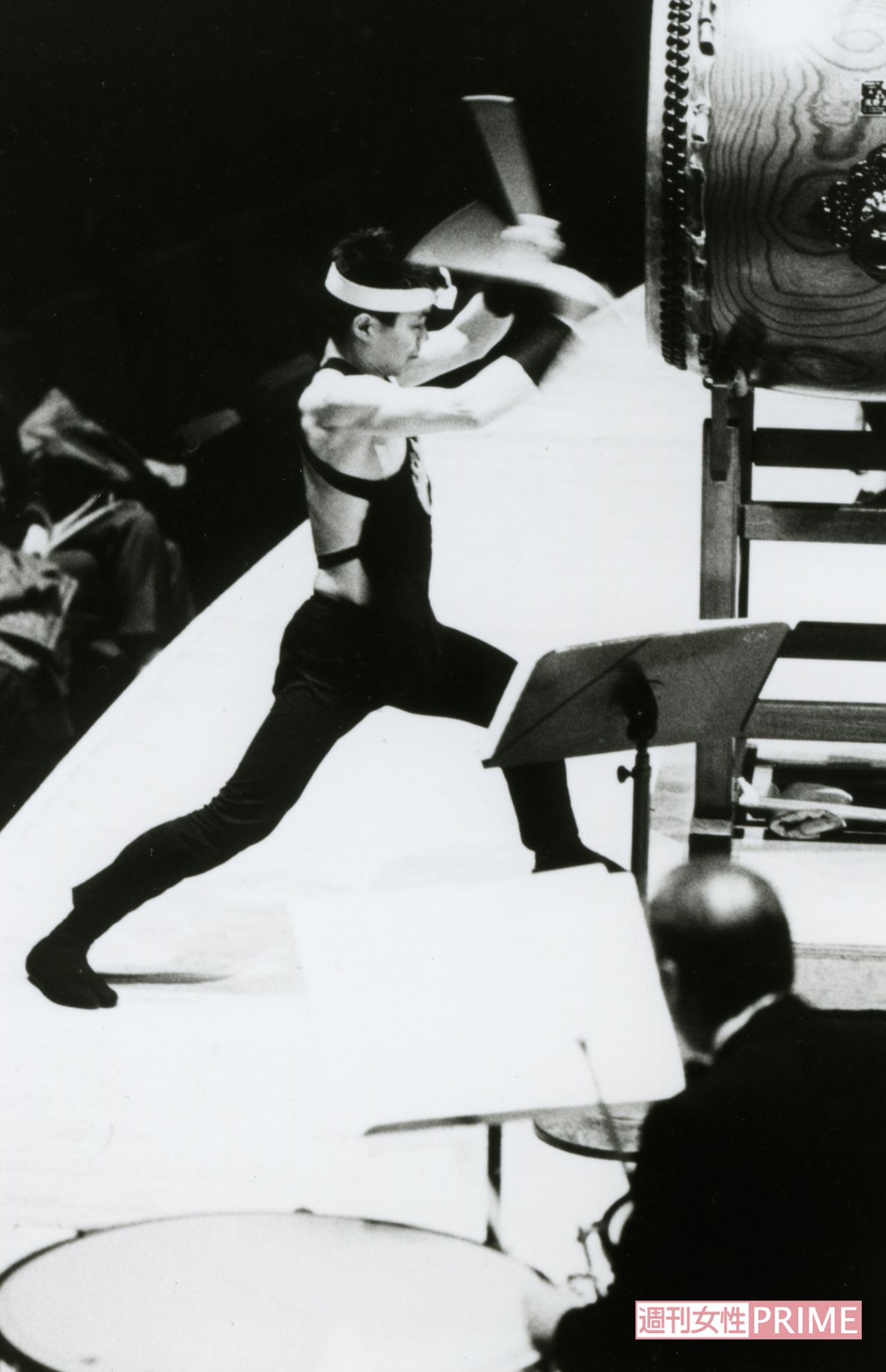 カーネギーホールでの本番とリハーサル風景。このときに初めて太鼓を聴いた楽団員が大変嫌がり、耳をふさいでいる模様が写っている（写真：市川幸雄）