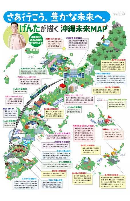沖縄県の古謝玄太知事が描く「沖縄未来MAP」（公式サイトより）