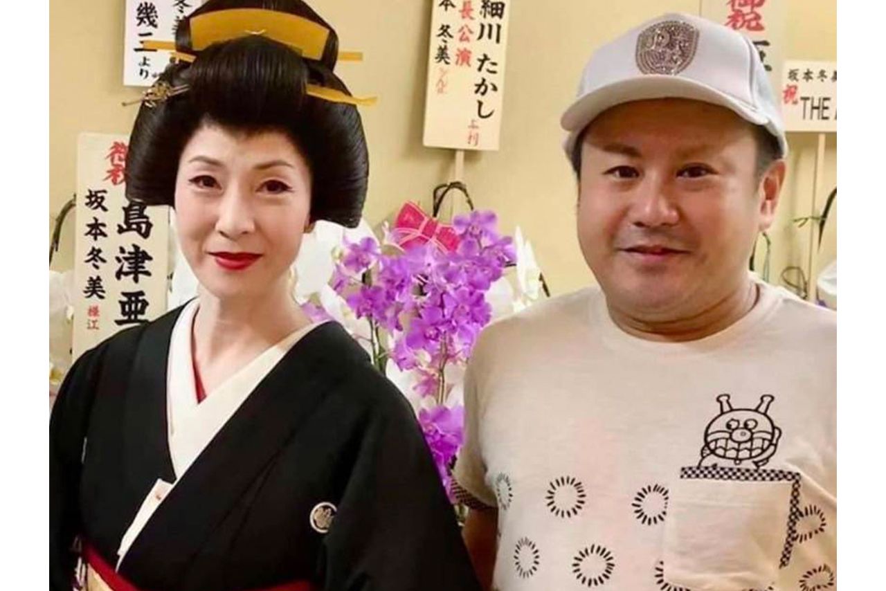 坂本冬美（左）と木村仁容疑者（容疑者SNSより）