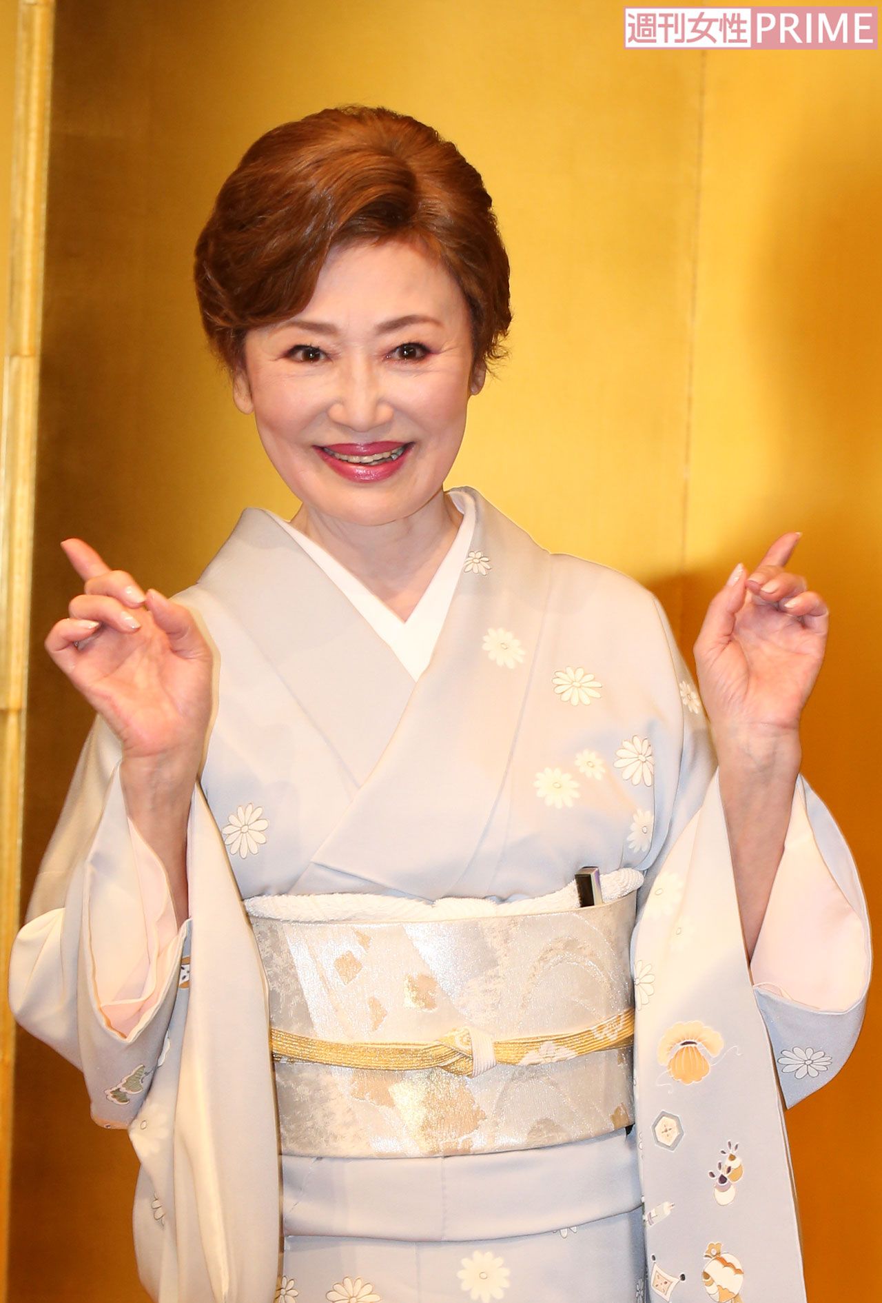 2014年11月2日、旭日小授章受賞の会見をした浜木綿子