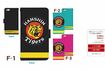 阪神タイガースのスマホカバー。画像左、黒色の商品が高市早苗首相の愛用品(楽天市場より)