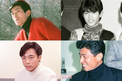 （左から）舟木一夫（'68年）、薬丸裕英（'84年）、東山紀之（'96年）、舘ひろし（'92年）