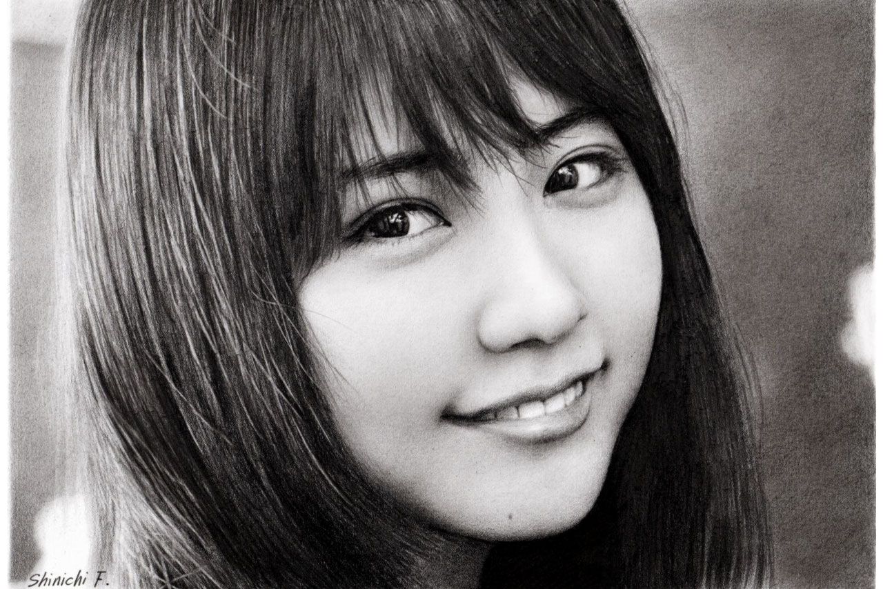 有村架純（鉛筆画）