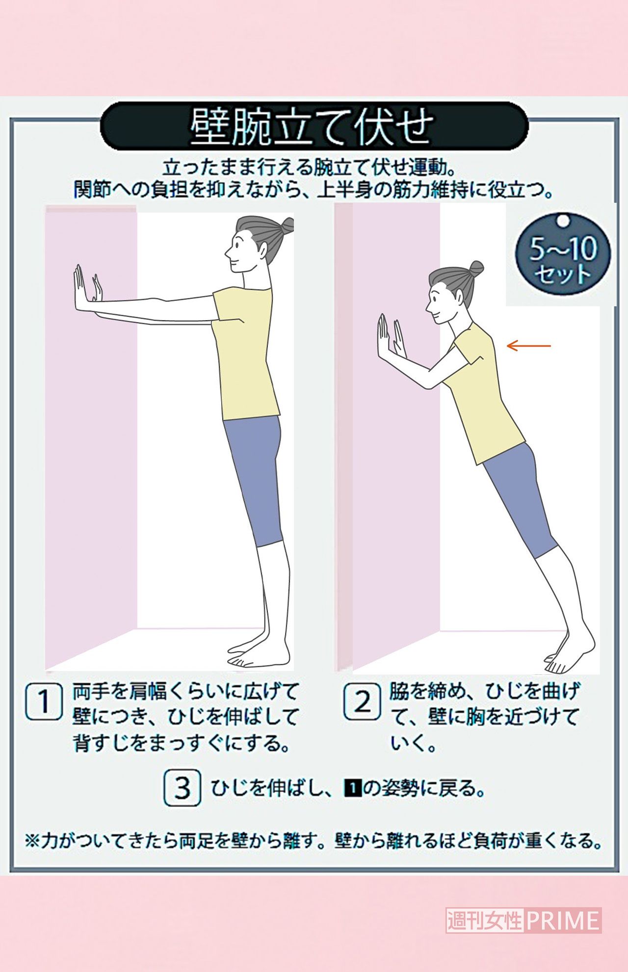 壁腕立て伏せ