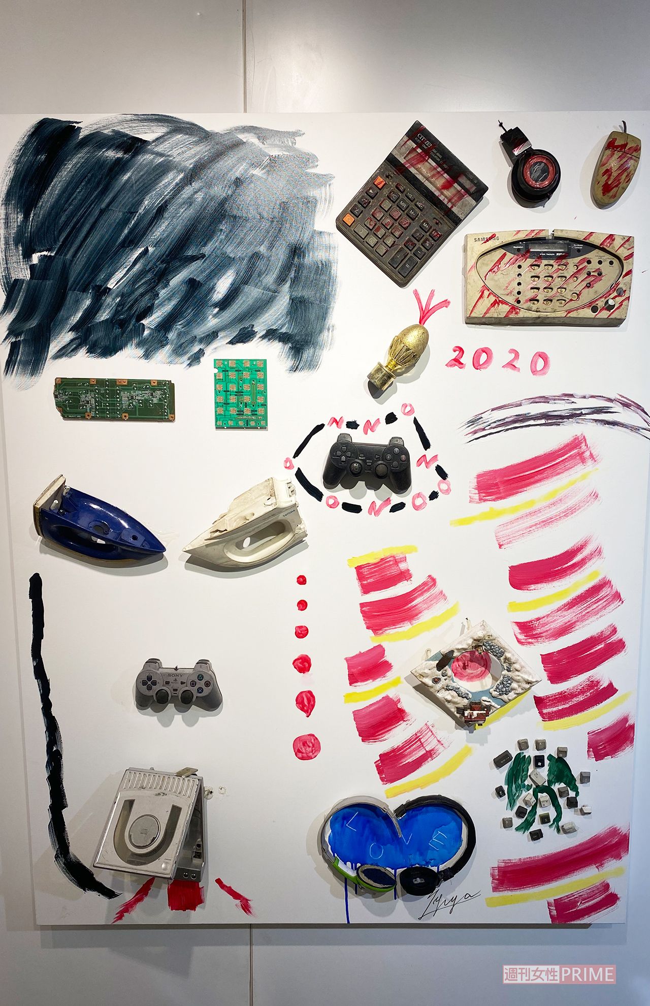 手越裕也が作ったアート作品。昨今のコロナ禍への憂いと未来への希望が込められている