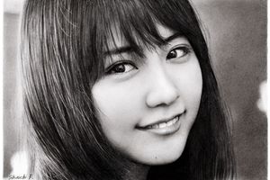 有村架純（鉛筆画）