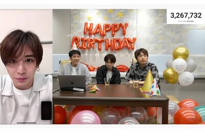 電話出演した山田涼介、配信中の二宮和也、中丸雄一、菊池風磨（『ジャにのチャンネル』より