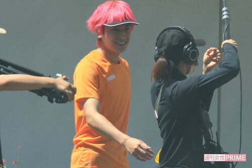 東京都内のマラソンコースで練習をする兼近