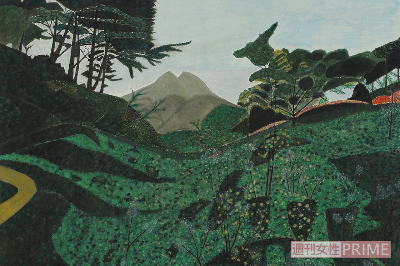 東勝吉さん『川西から見た由布山』