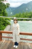長野県上高地での記念写真(本人提供)