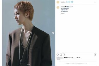 1月中旬、明るめのピンク色に髪を染め上げた姿が公開されていた唐田えりか（担当ヘアメイクアーティストのインスタグラムより）