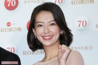 紅白歌合戦司会者取材会に臨んだNHK和久田麻由子アナ（2019年10月28日）